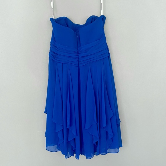 David’s Bridal royal blue dress mint worn 1x only size 10 - Picture 4 of 6